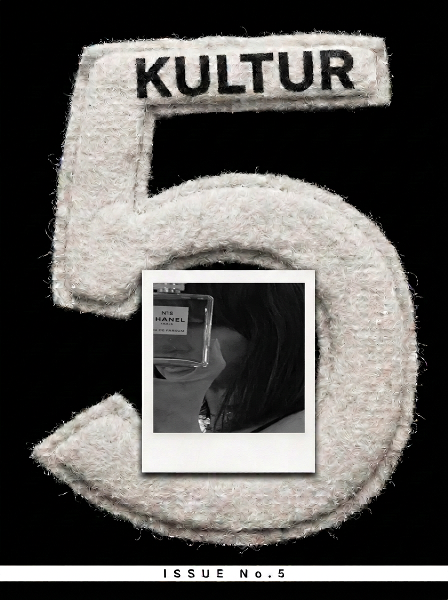 KULTUR No. 5 cover — Chanel No. 5 perfume bottle
